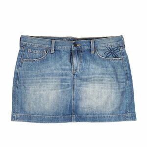 Old Navy Embroidered Flower Deinm Skirt